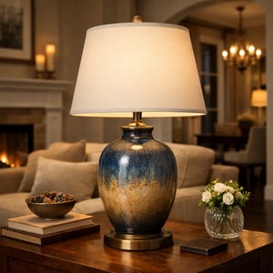 image of a nice looking table lamp in a nice house-1